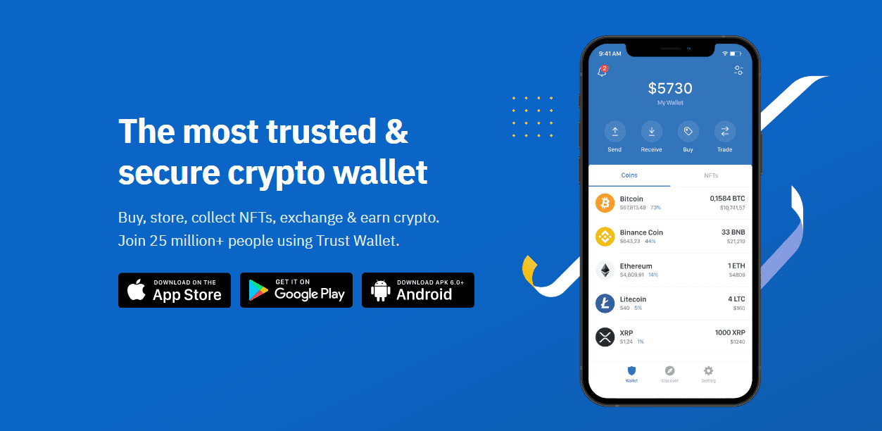 Trust Wallet homepage