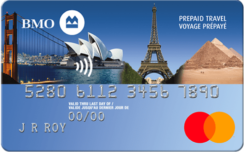 Carte prépayée Mastercard Voyage BMO