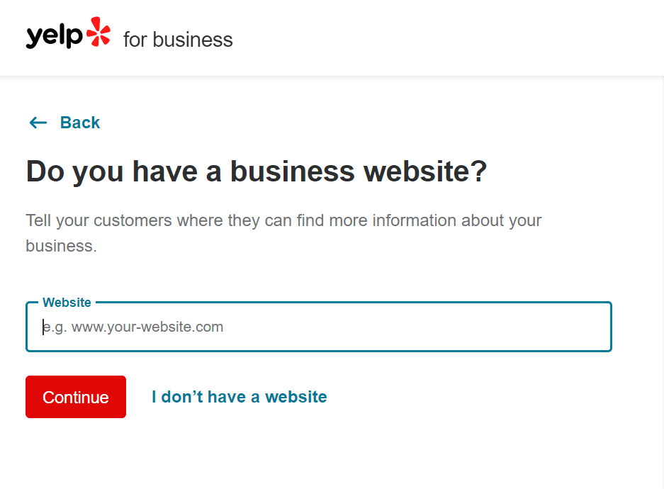 business website yelp