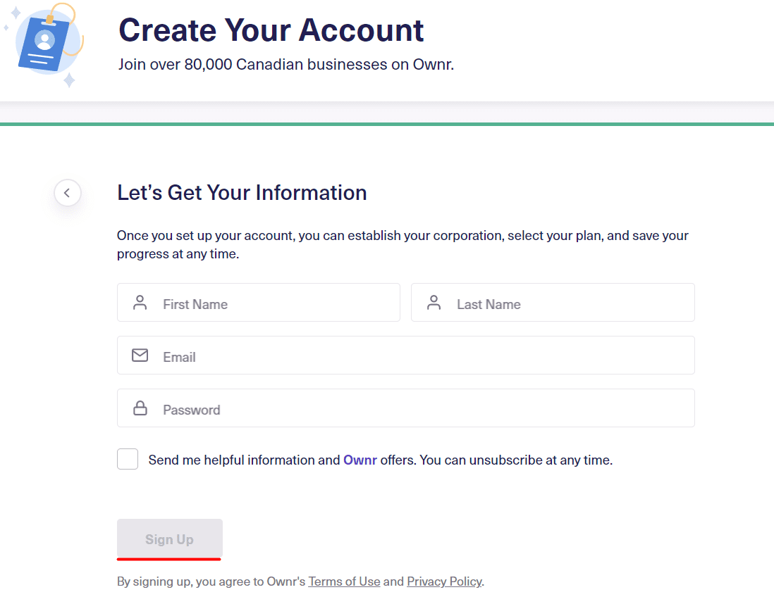 create account