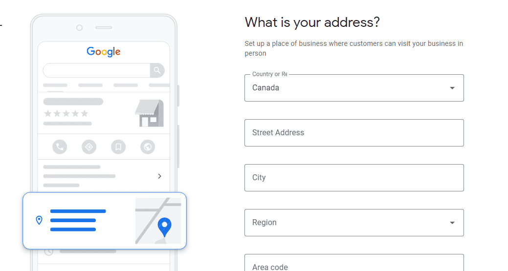 enter address