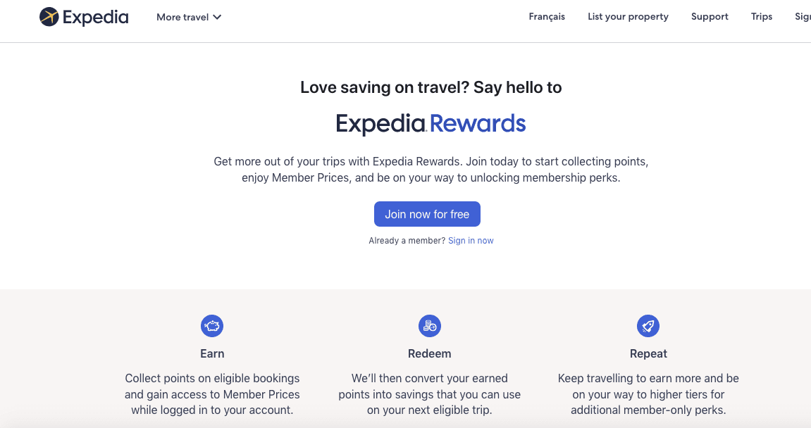 expedia rewards