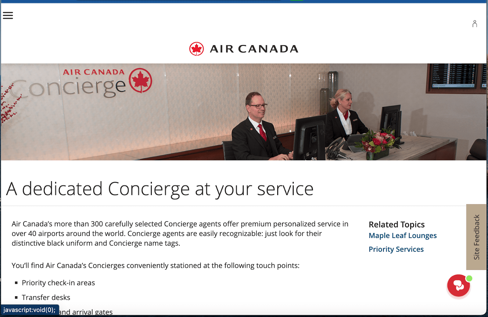 booking air canada