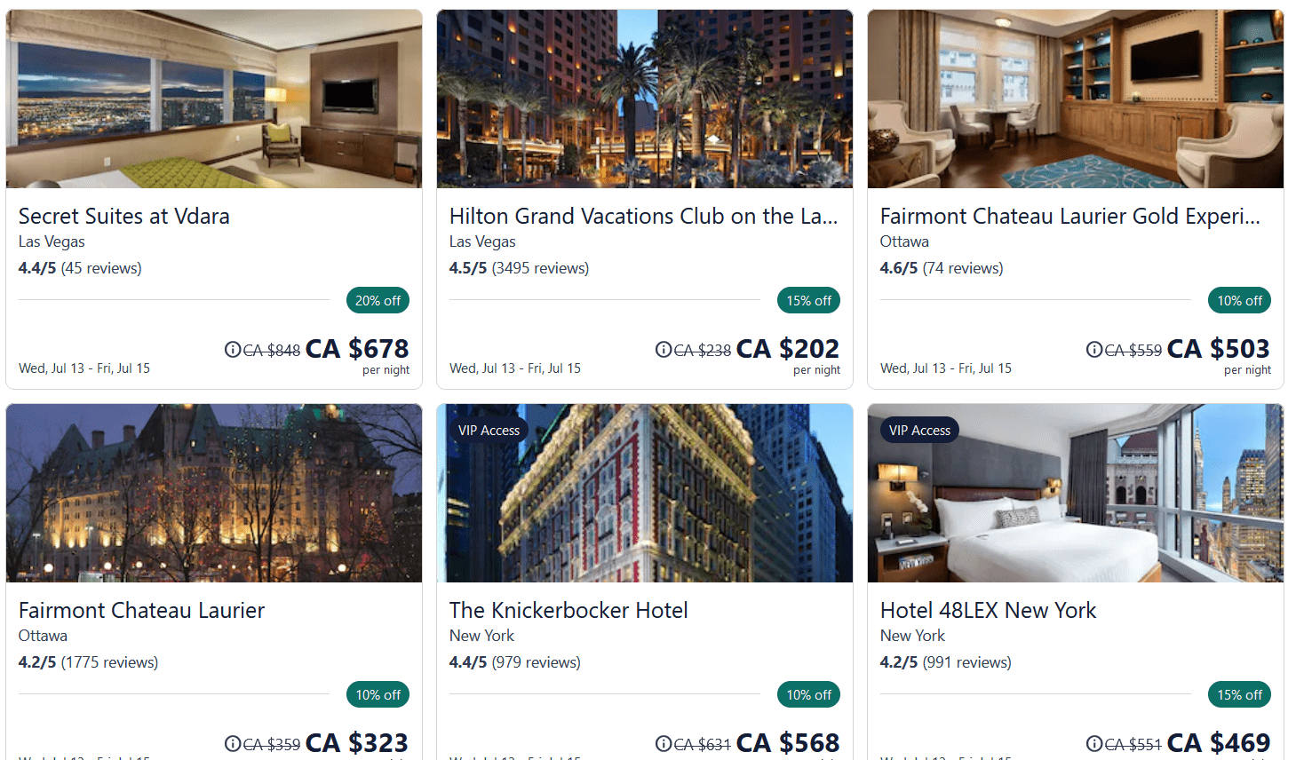 hotel page