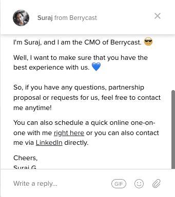 Berrycast customer support